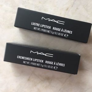 Two Brand new never used Mac lipsticks
